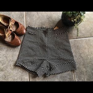 High-Waisted Polka-Dot Shorts